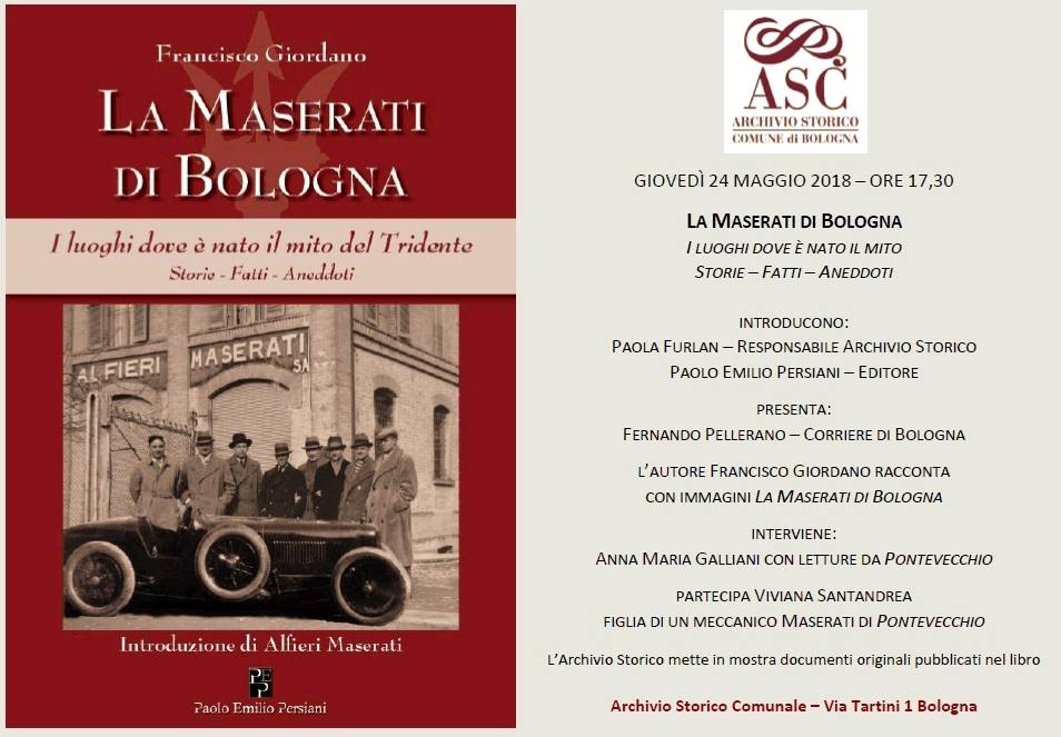 ASC – Presentazione de “La Maserati di Bologna” di Francisco Giordano